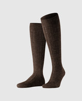 FALKE Tapis dans la chaussure pour hommes chaussettes hautes - brun foncé