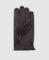 Gants avec motif à carreaux - Marron foncé