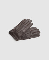 Gants en cuir de cerf - Marron foncé
