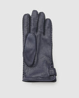 Gants en cuir de cerf - Bleu foncé