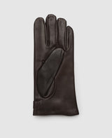 Gants avec bouton-pression - Brun foncé