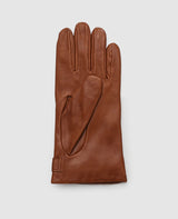 Gants avec bouton-pression - Marron clair