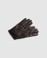 Gants avec couture décorative - Marron foncé