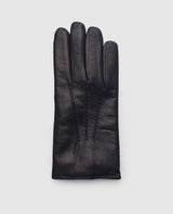 Gants avec couture décorative - Bleu foncé