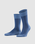 FALKE Oxford Stripe Chaussettes pour hommes - dusty blue