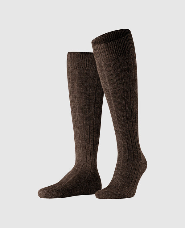 FALKE Tapis dans la chaussure Chaussettes hautes pour hommes - brun foncé