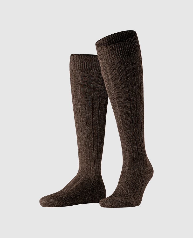 FALKE Tapis dans la chaussure Chaussettes hautes pour hommes - brun foncé