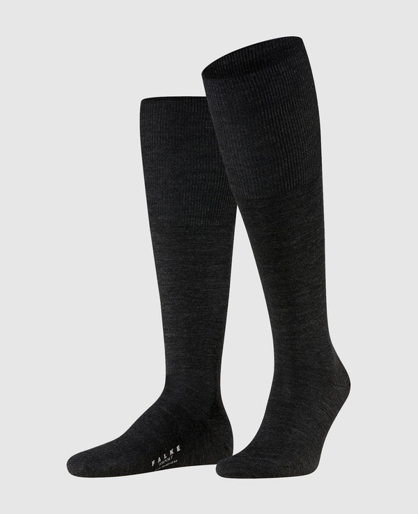 Falke »Aéroport« long - anthracite mel.