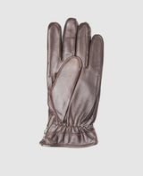 Gants avec fermeture éclair - Brun foncé