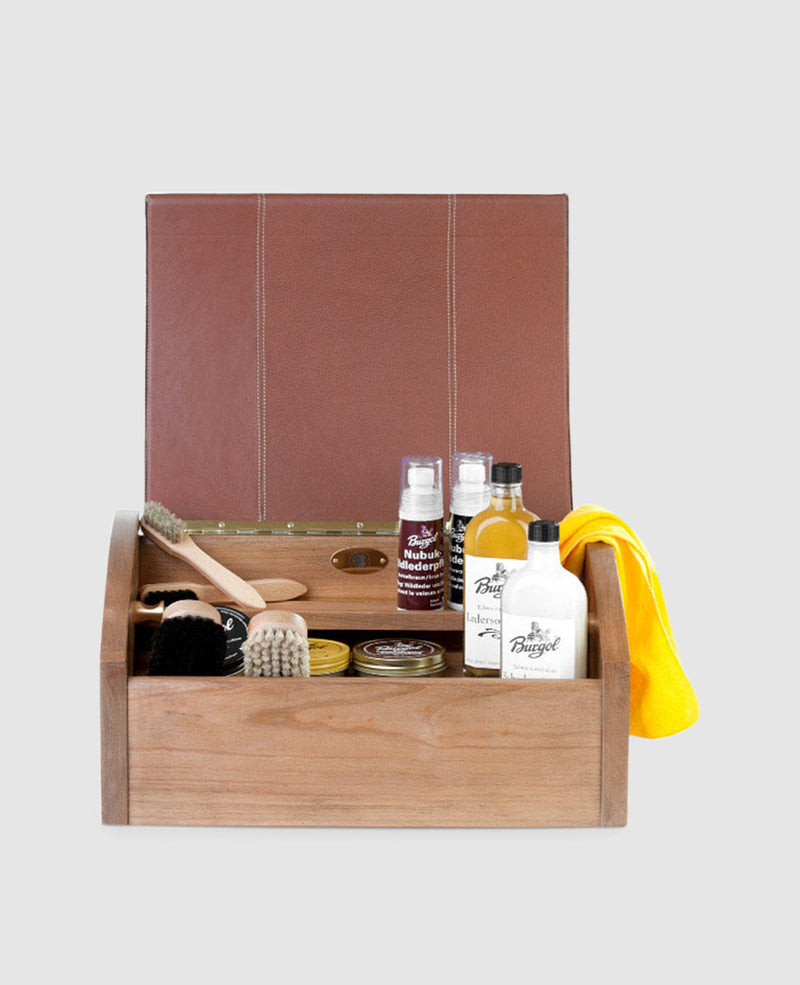 Boîte d'entretien pour chaussures - Chocolat