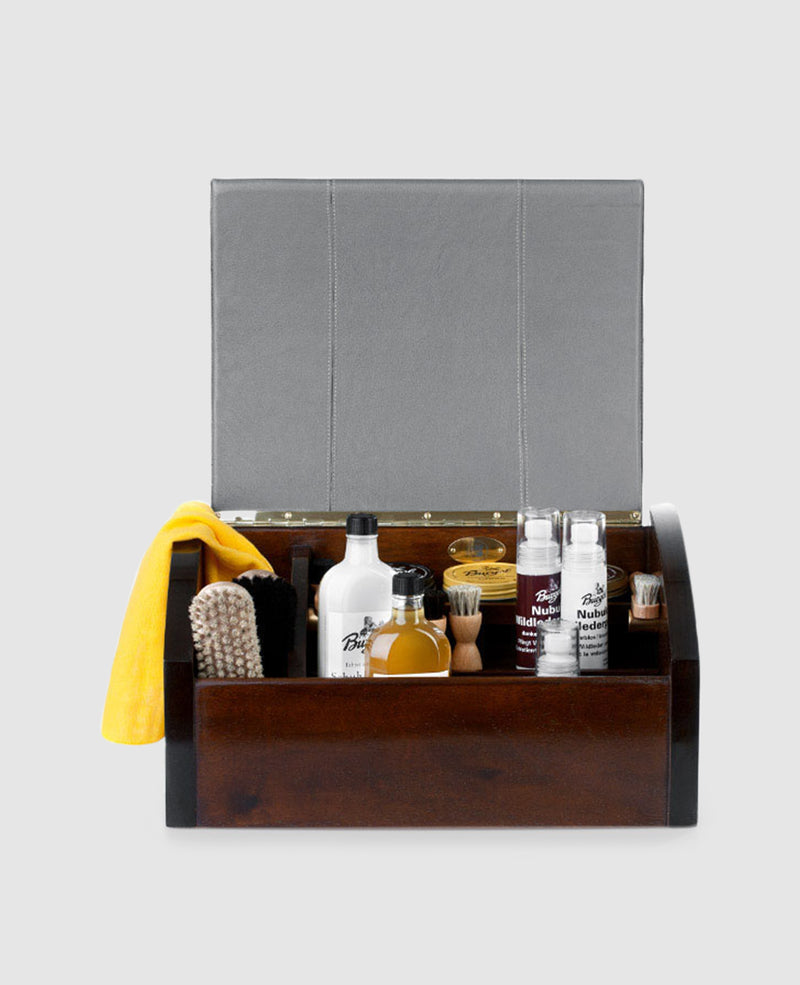 Boîte d'entretien pour chaussures gris espace - Gris espace