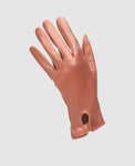 Gants avec bouton-pression - Marron rouge
