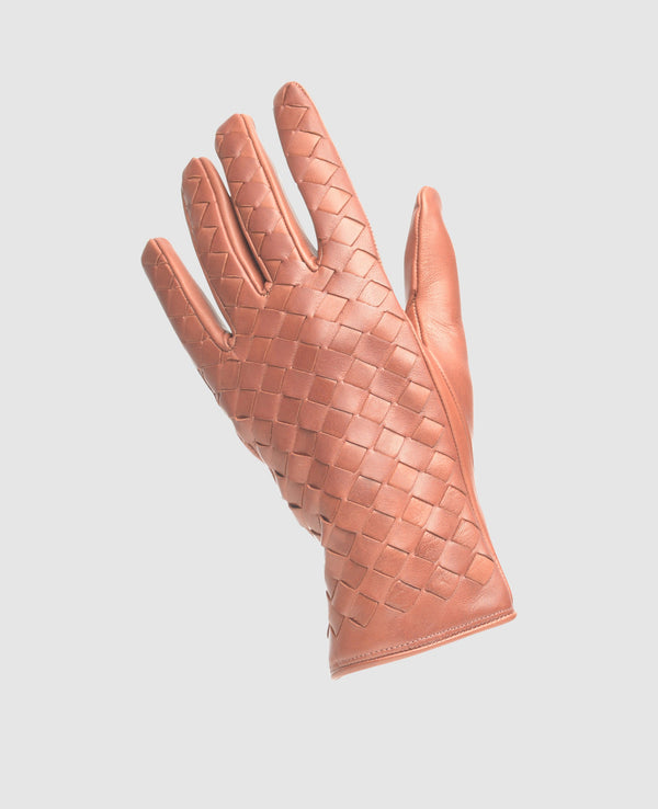 Gants avec matelassage - Rouge brun