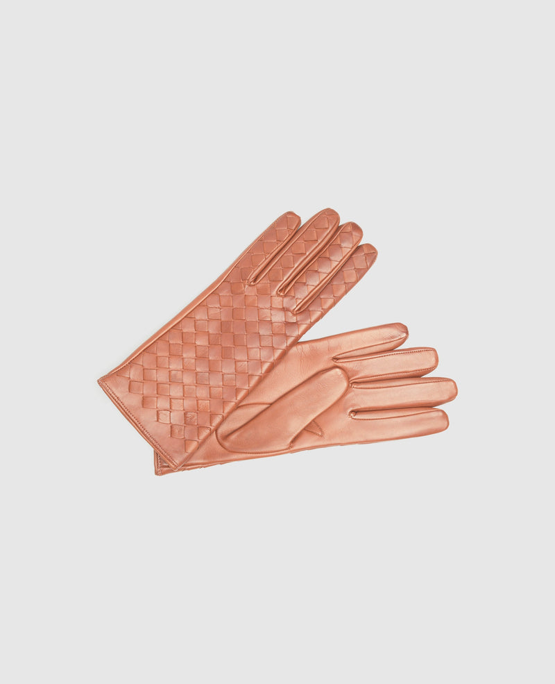 Gants avec matelassage - Rouge brun