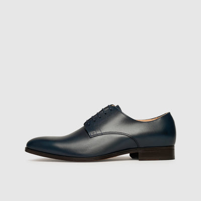 Chaussures pour hommes bleues cousues