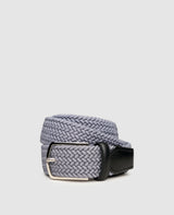 Ceinture tressée élastique - Gris clair