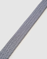 Ceinture tressée élastique - Gris clair