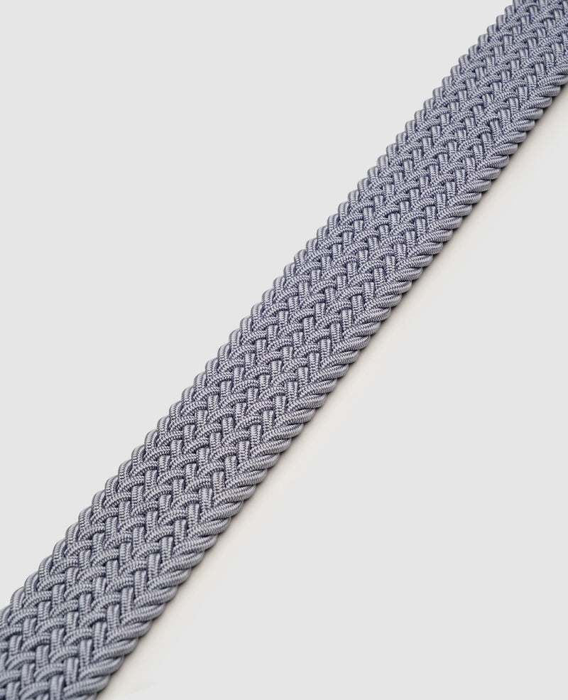 Ceinture tressée élastique - Gris clair
