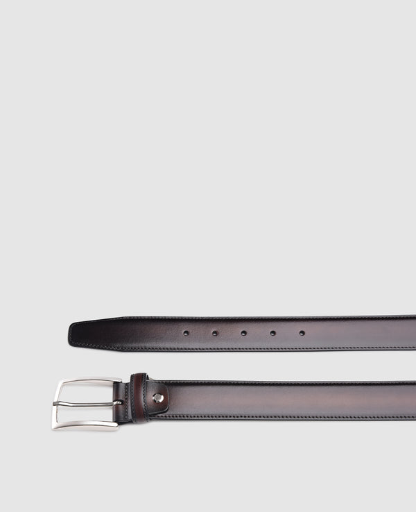 Patina Ceinture pour homme Noir-marron - Noir-marron