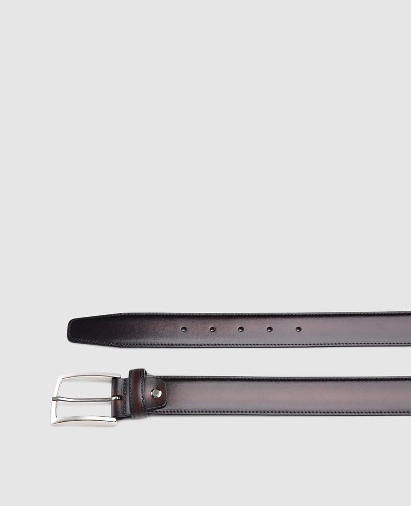 Patina Ceinture pour homme Noir-marron - Noir-marron