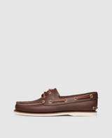 Chaussure bateau à 2 œillets pour hommes - Mittelbraun