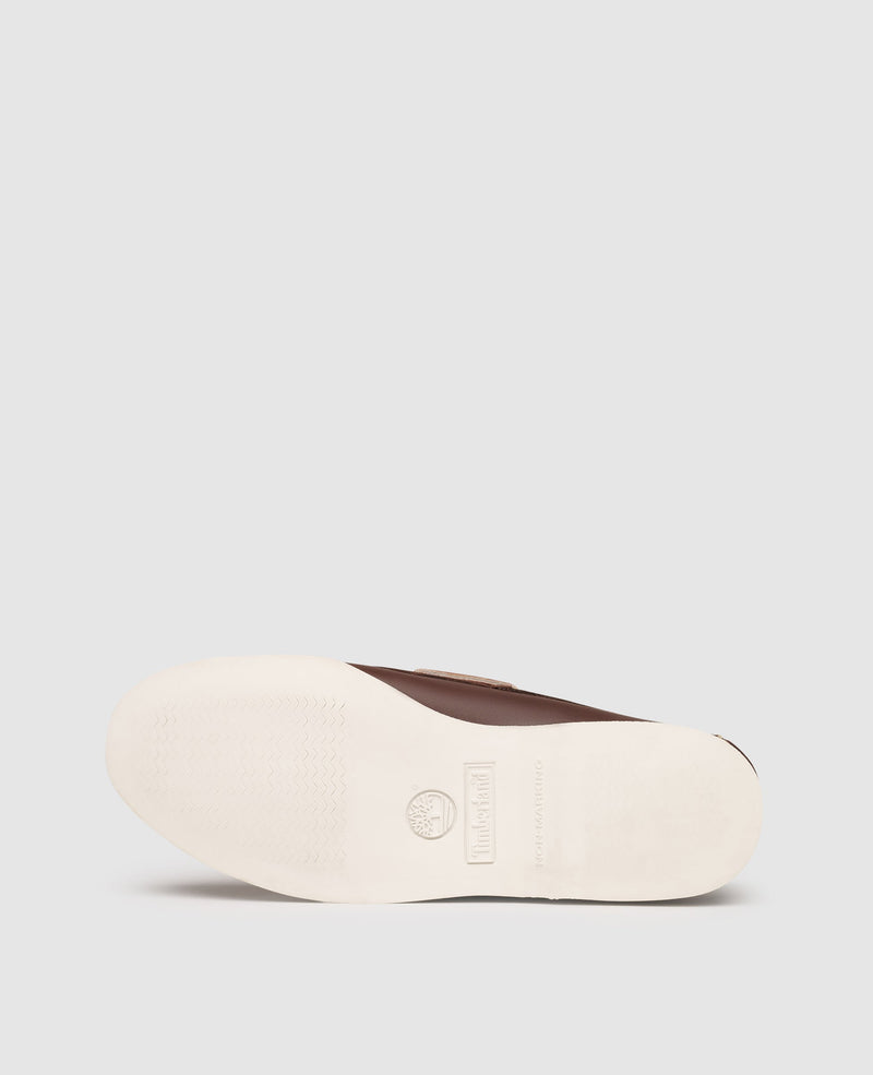 Chaussure bateau à 2 œillets pour hommes - Mittelbraun