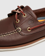 Chaussure bateau à 2 œillets pour hommes - Mittelbraun