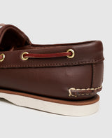 Chaussure bateau à 2 œillets pour hommes - Mittelbraun