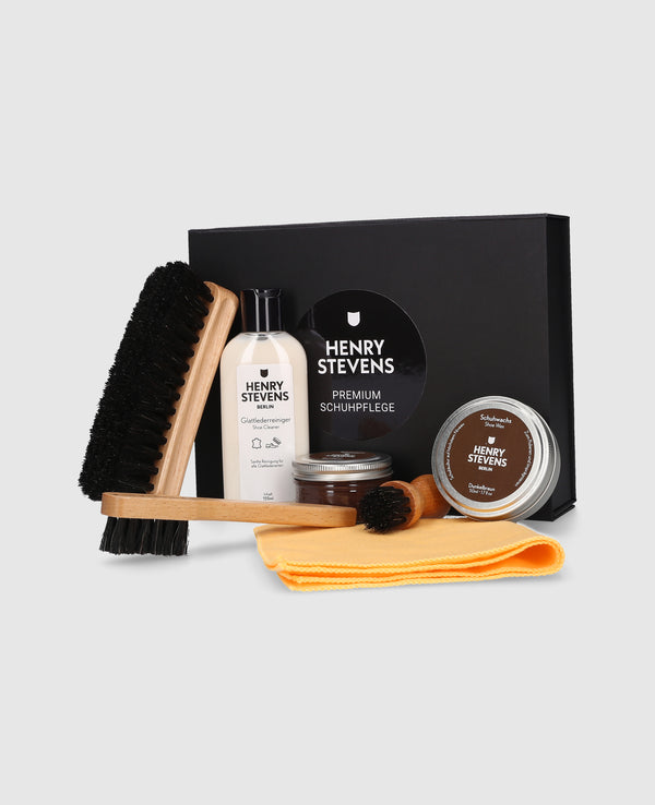 Ensemble d'entretien pour cuir lisse - Marron foncé