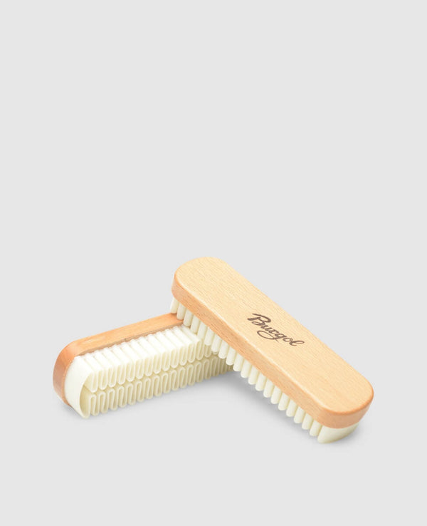 Brosse en cuir et daim - Blanc