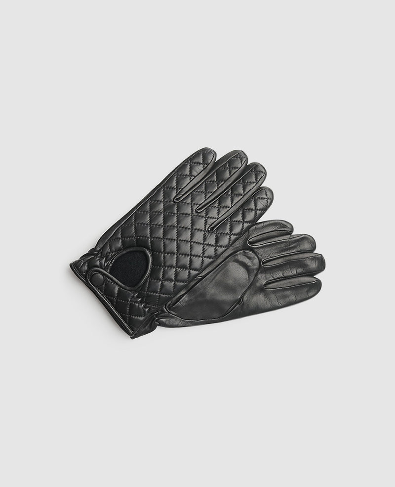 Gants à motif écossais - Noir