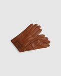 Gants avec bouton-pression - Marron clair