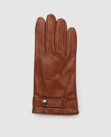 Gants avec bouton-pression - Marron clair
