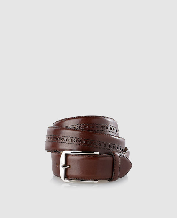 Ceinture Lochmustergürtel en brun foncé - brun foncé